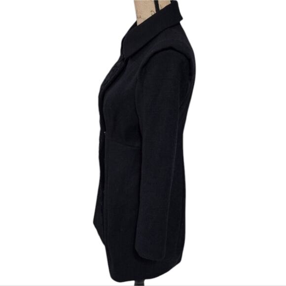 TIBI Black Wool Academia Vintage Vibes Goth‎ Victorian Coat Women's Size 2 - Picture 7 of 10